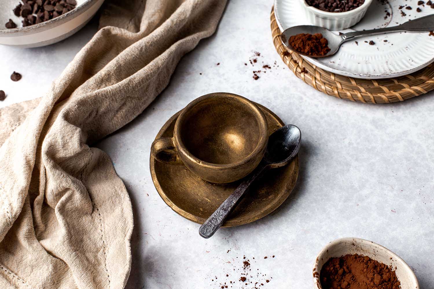 Coffee or Tea Cup, Saucer & Teaspoon Chocolate Gift Box