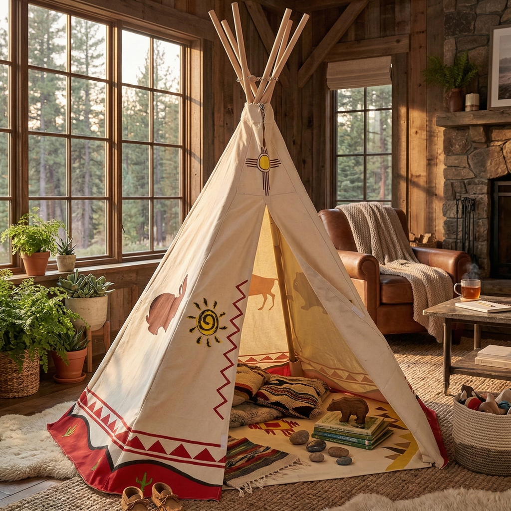 Animal Print Teepee Play Tent