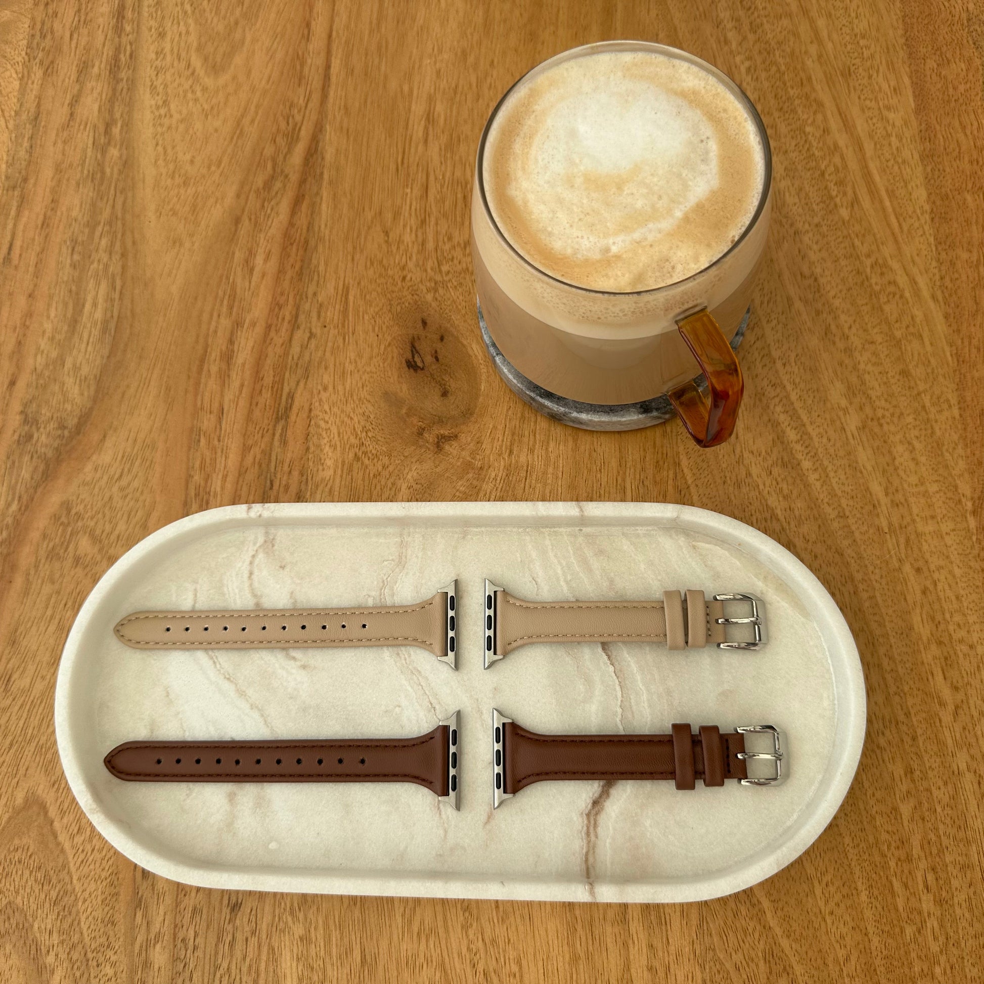 Coco Apple Watch Strap in Warm Brown Leather