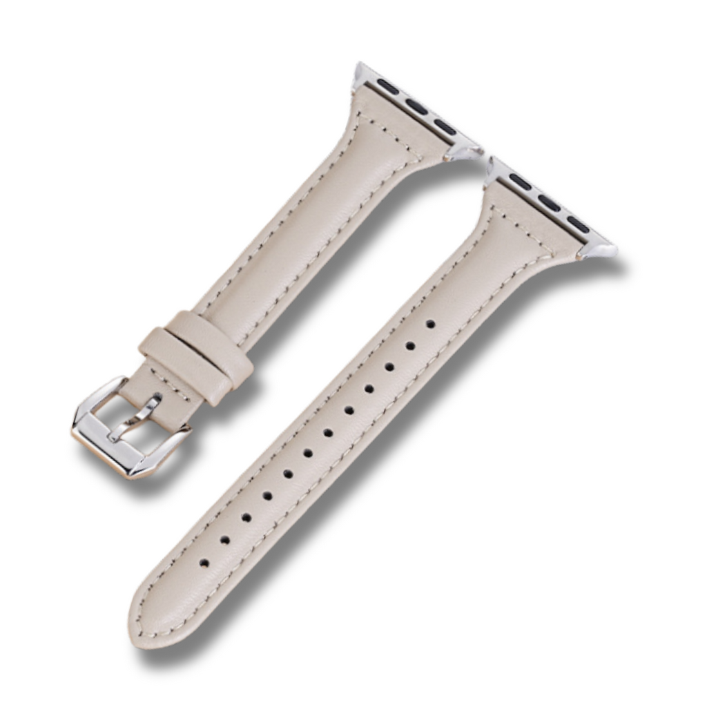 Lisse Sand Leather Apple Watch Strap
