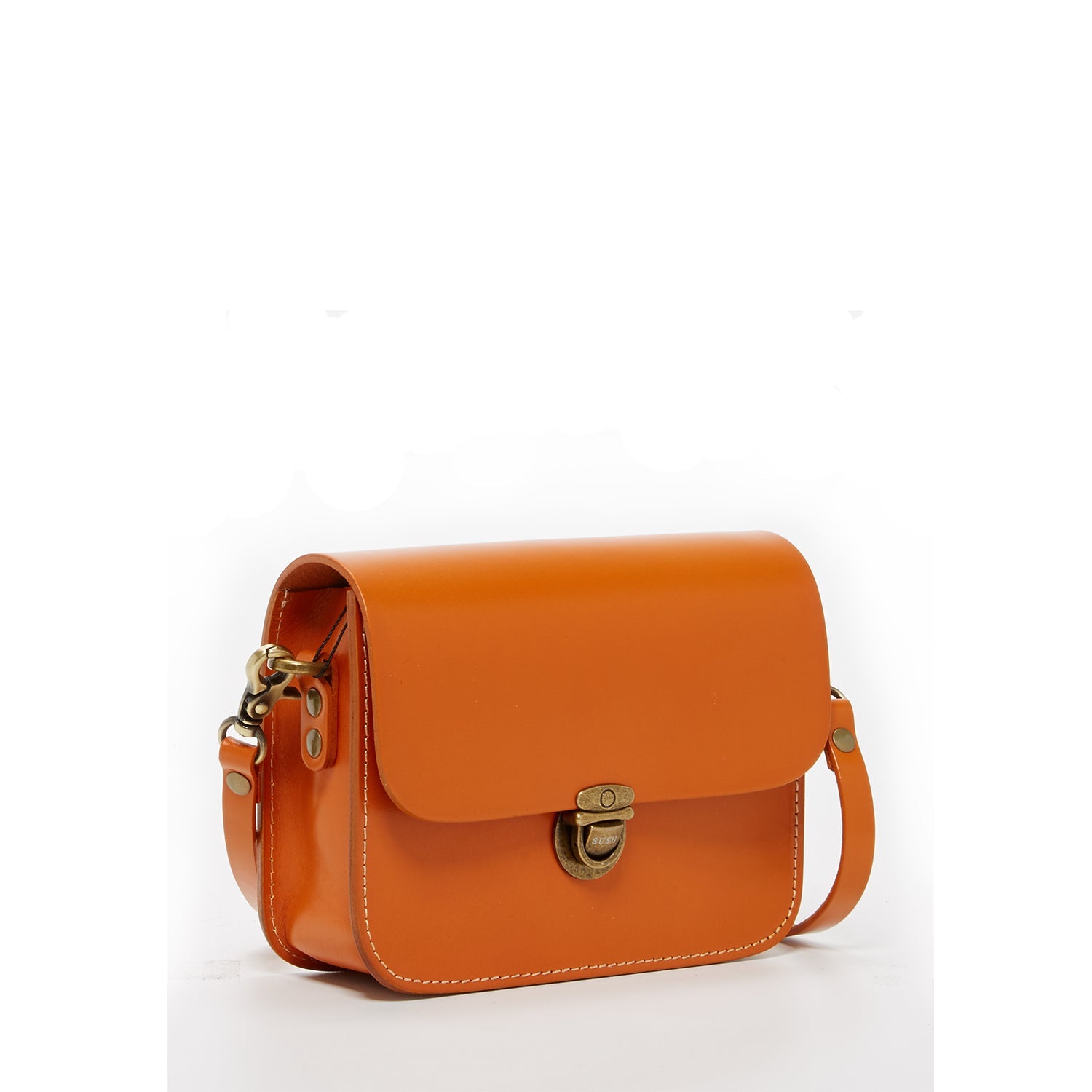 Light Brown Leather Crossbody Bag