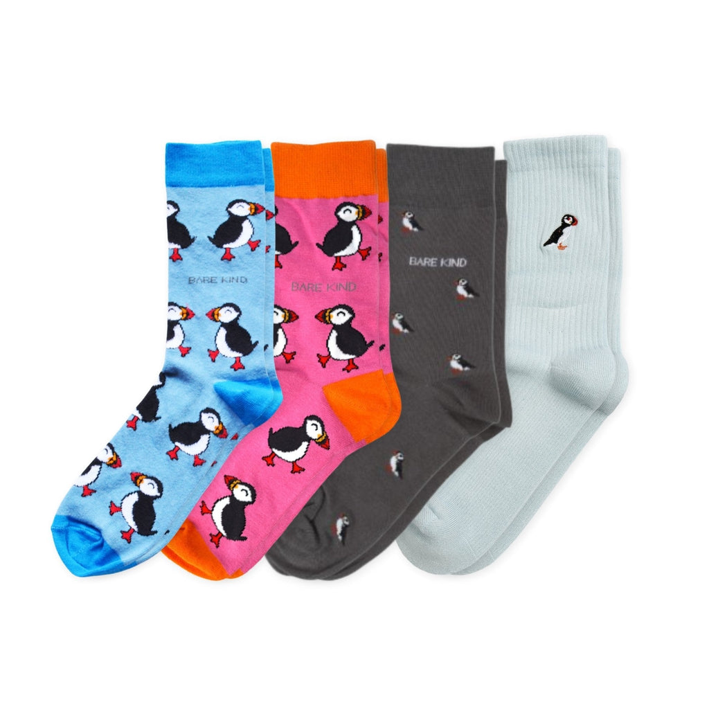 The Puffin 4 Pack Bamboo Sock Set