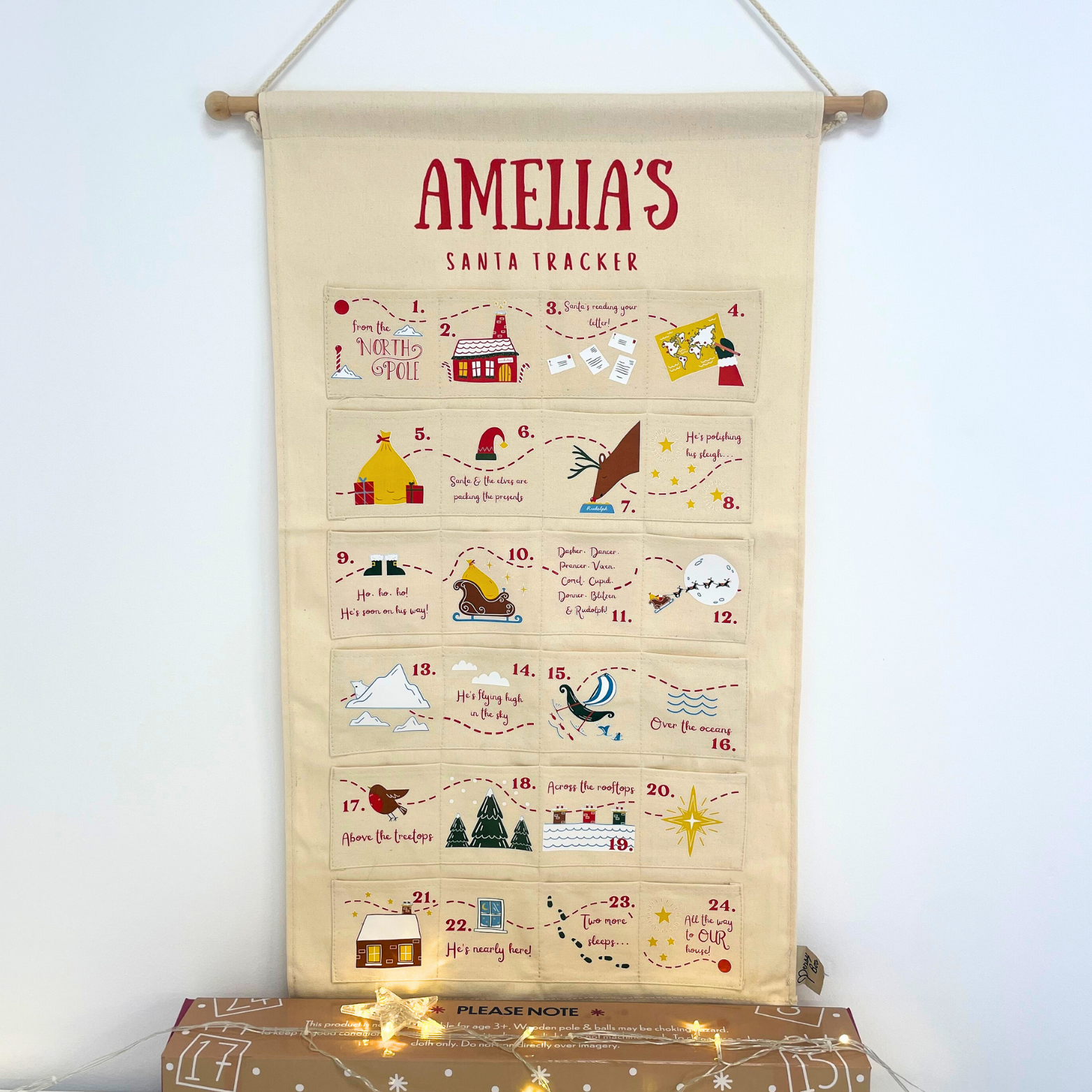 Personalised Santa Tracker Advent Calendar for Kids and Family