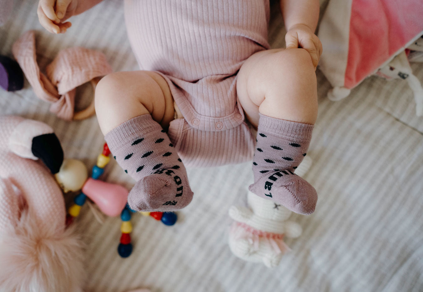 Thistle Crew Socks for Babies Merino Wool