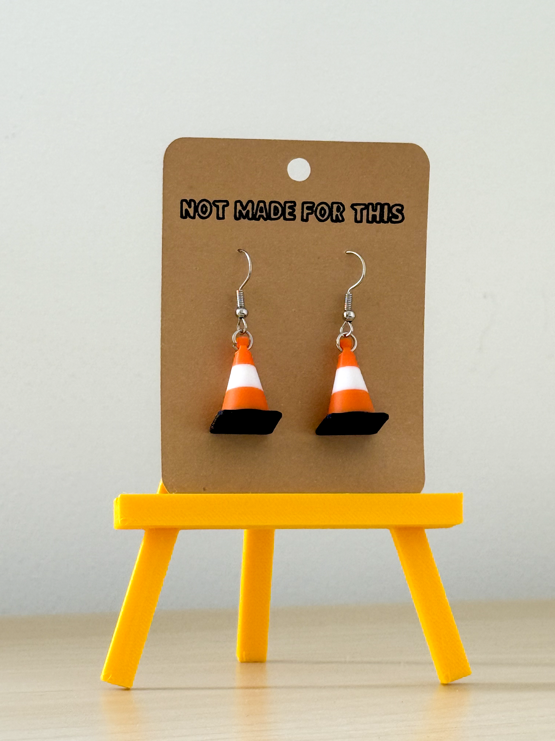 Traffic Cone Dangling Earrings