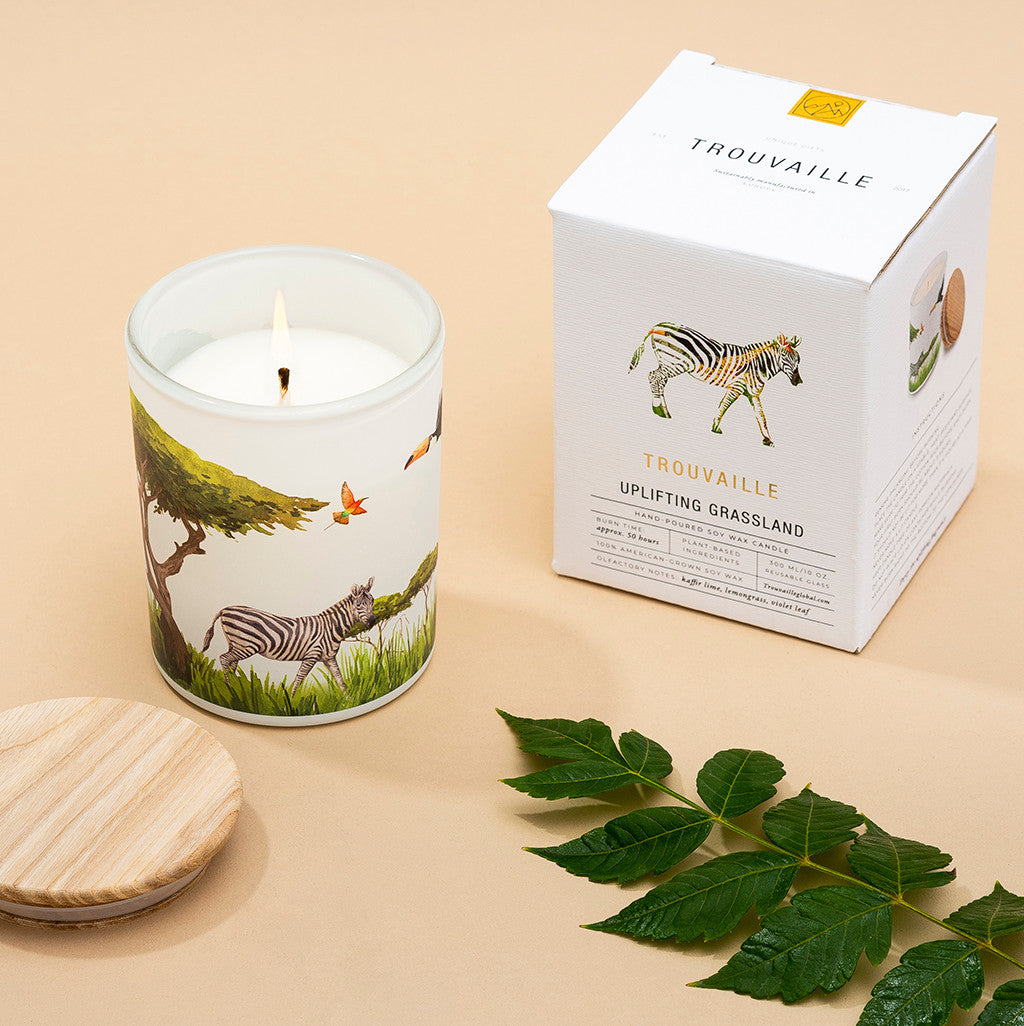 Vegan Scented Candle: Uplifting Grassland