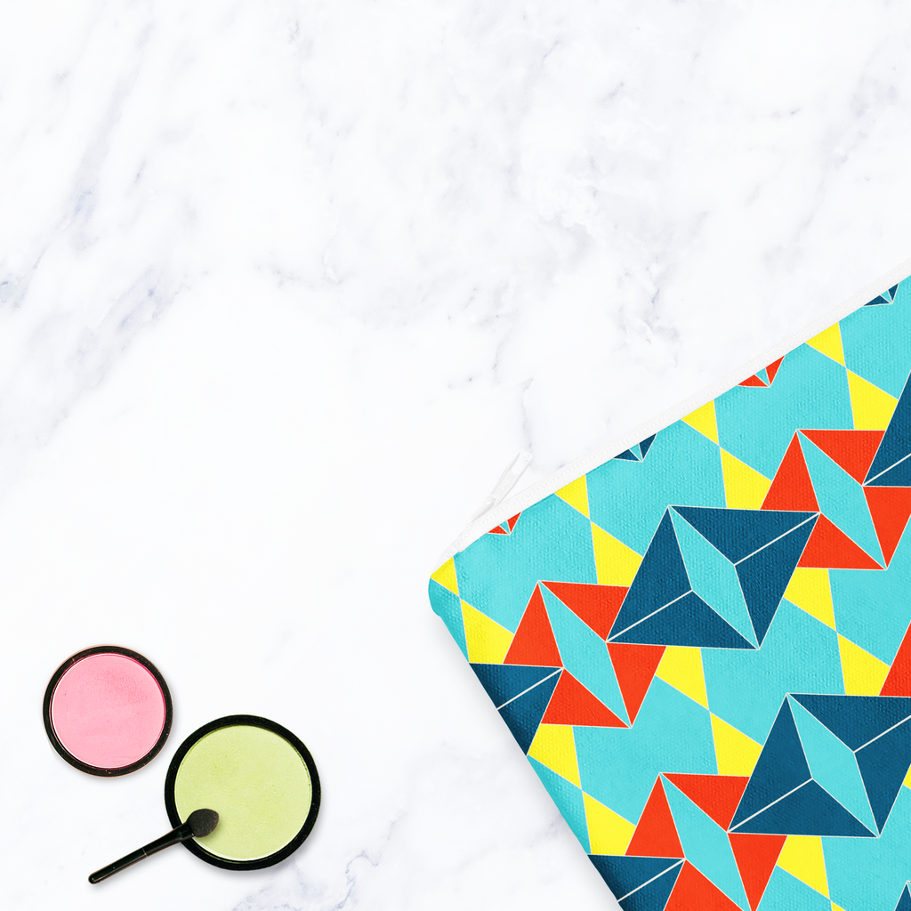 Turquoise Retro Make Up Bag