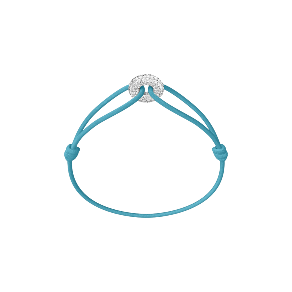 Mini Silver Soho Pavé Cord Bracelet