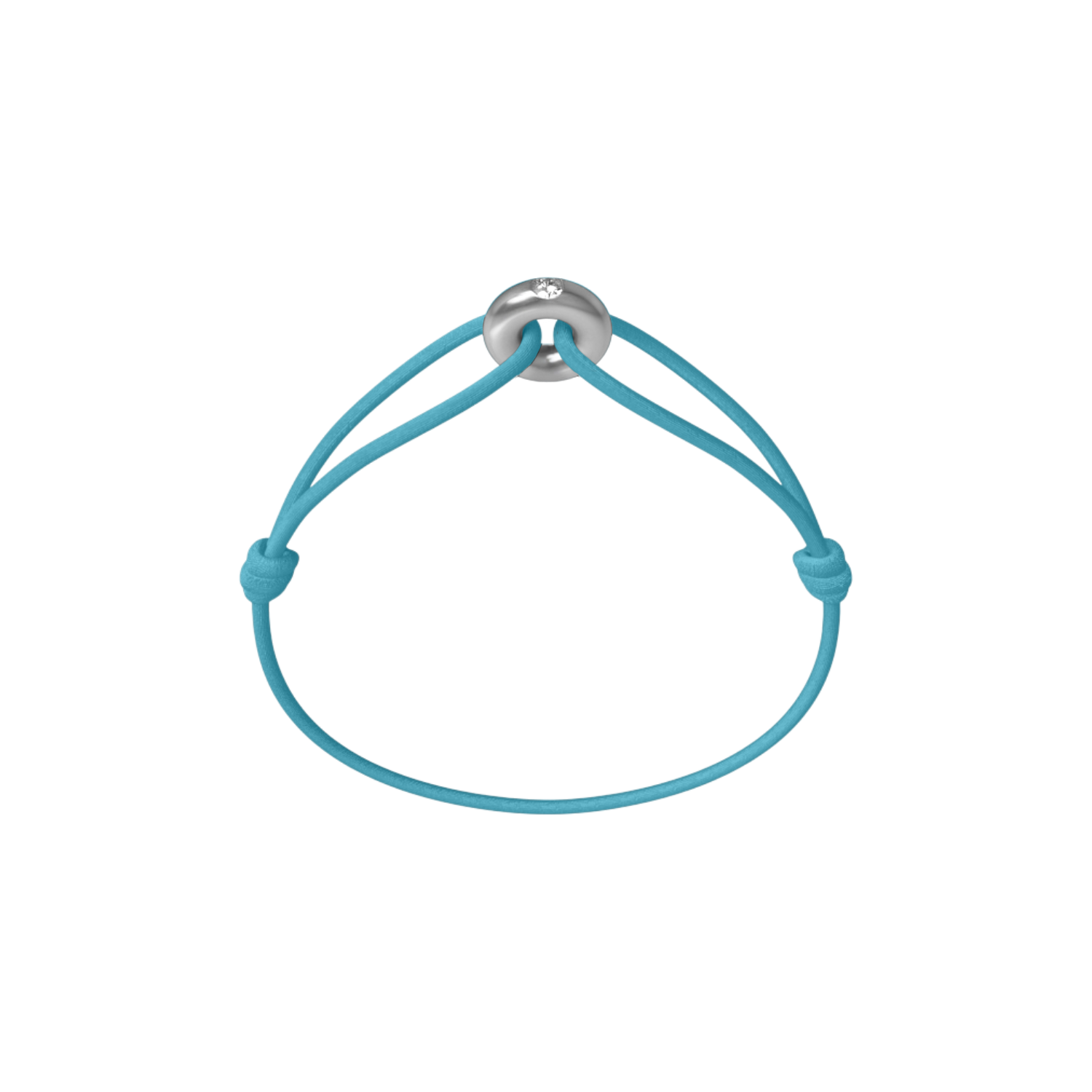 Mini Silver Diamond Cord Bracelet