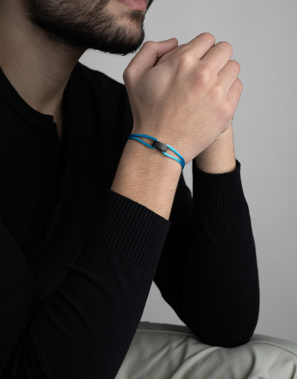 Carbon Regent Cord Bracelet