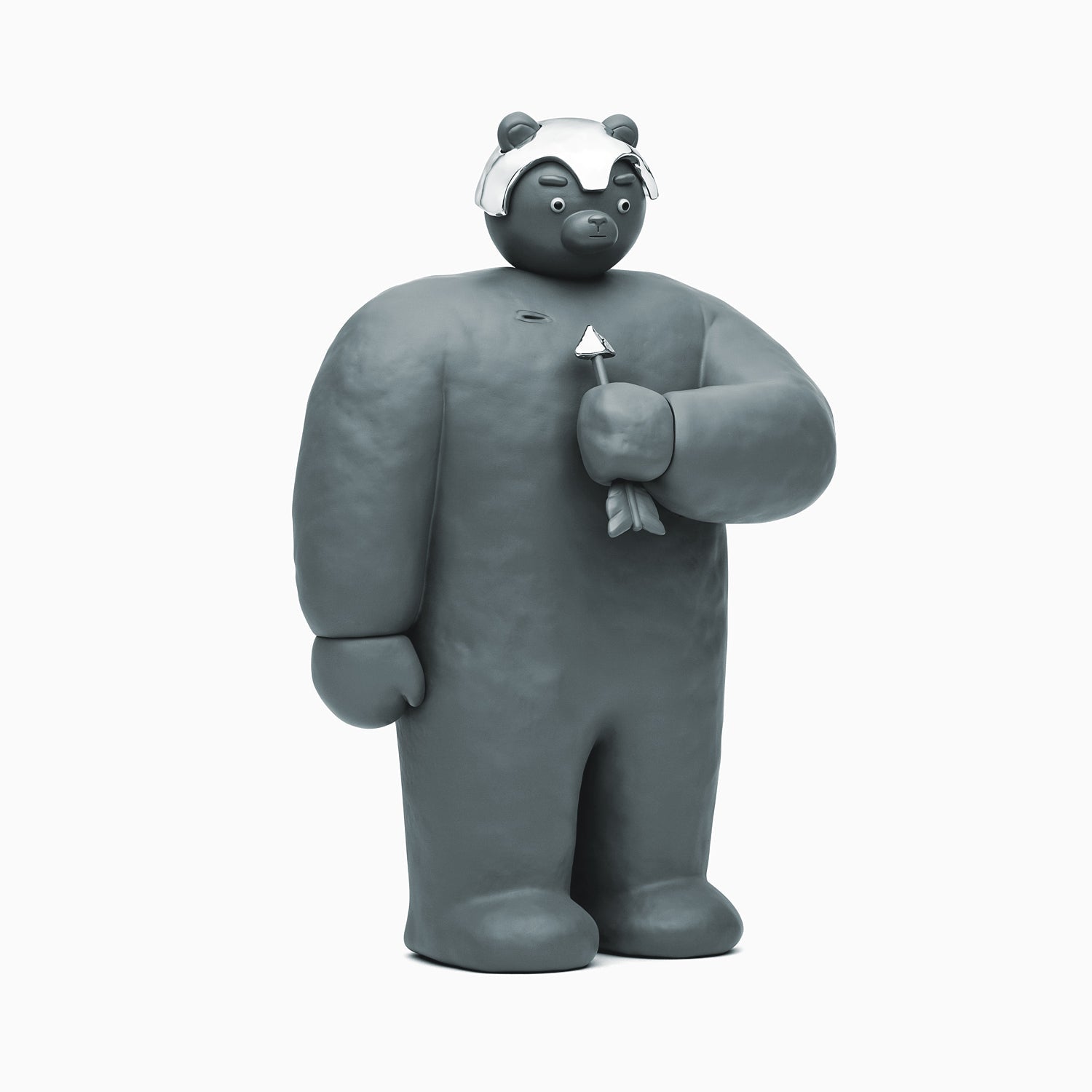 A Bear With An Arrow Sculpture