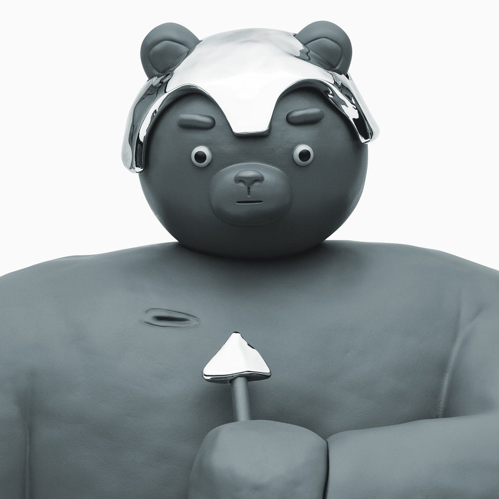 A Bear With An Arrow Sculpture