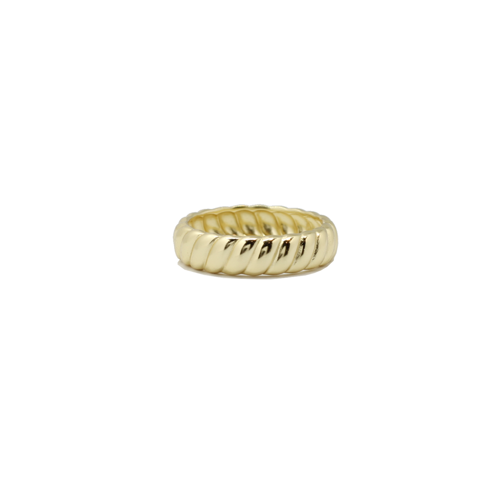 Bold Twisted Rope Ring in Gold Vermeil