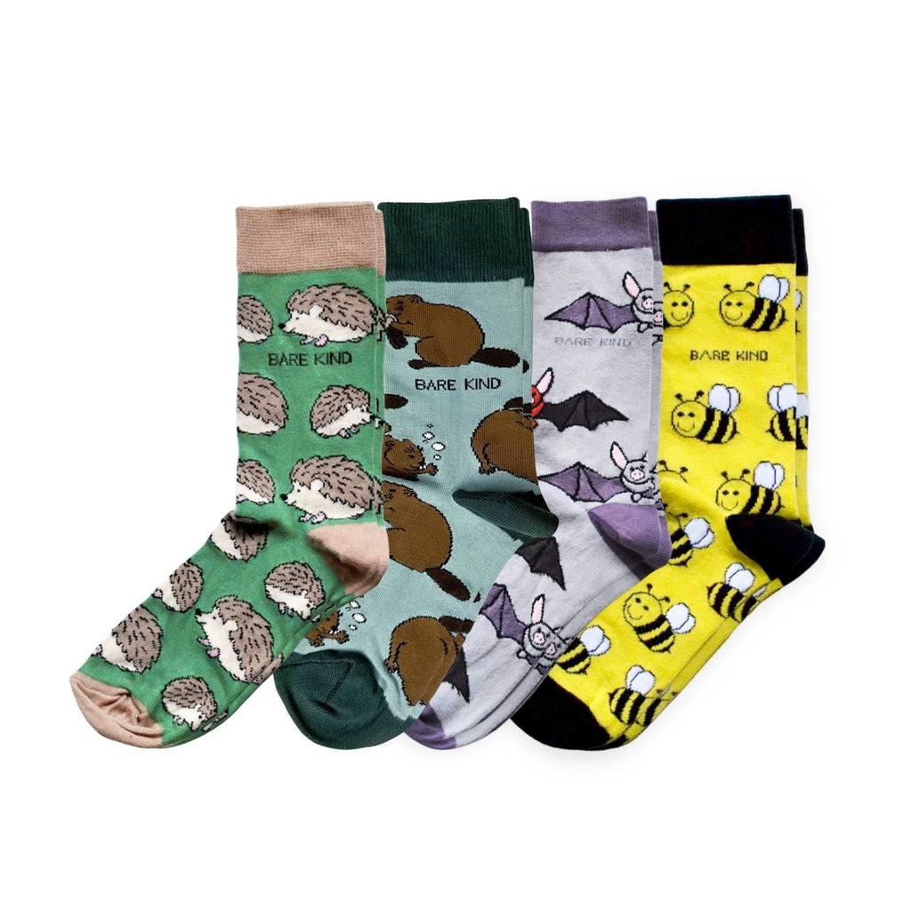 UK Forest Animals 4 Pack Bamboo Sock Set