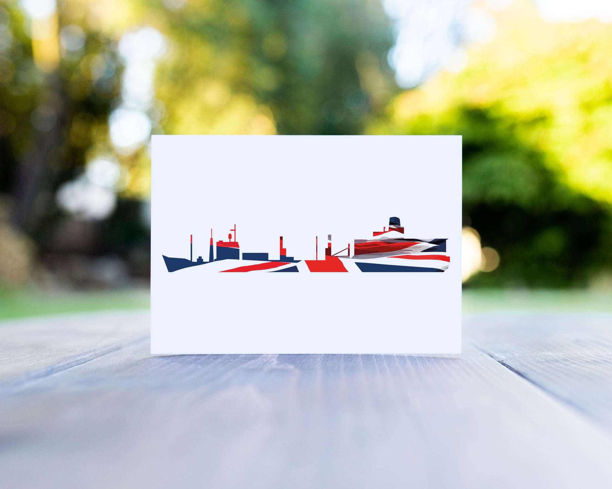 Union Flag Greeting Card with Red Envelope