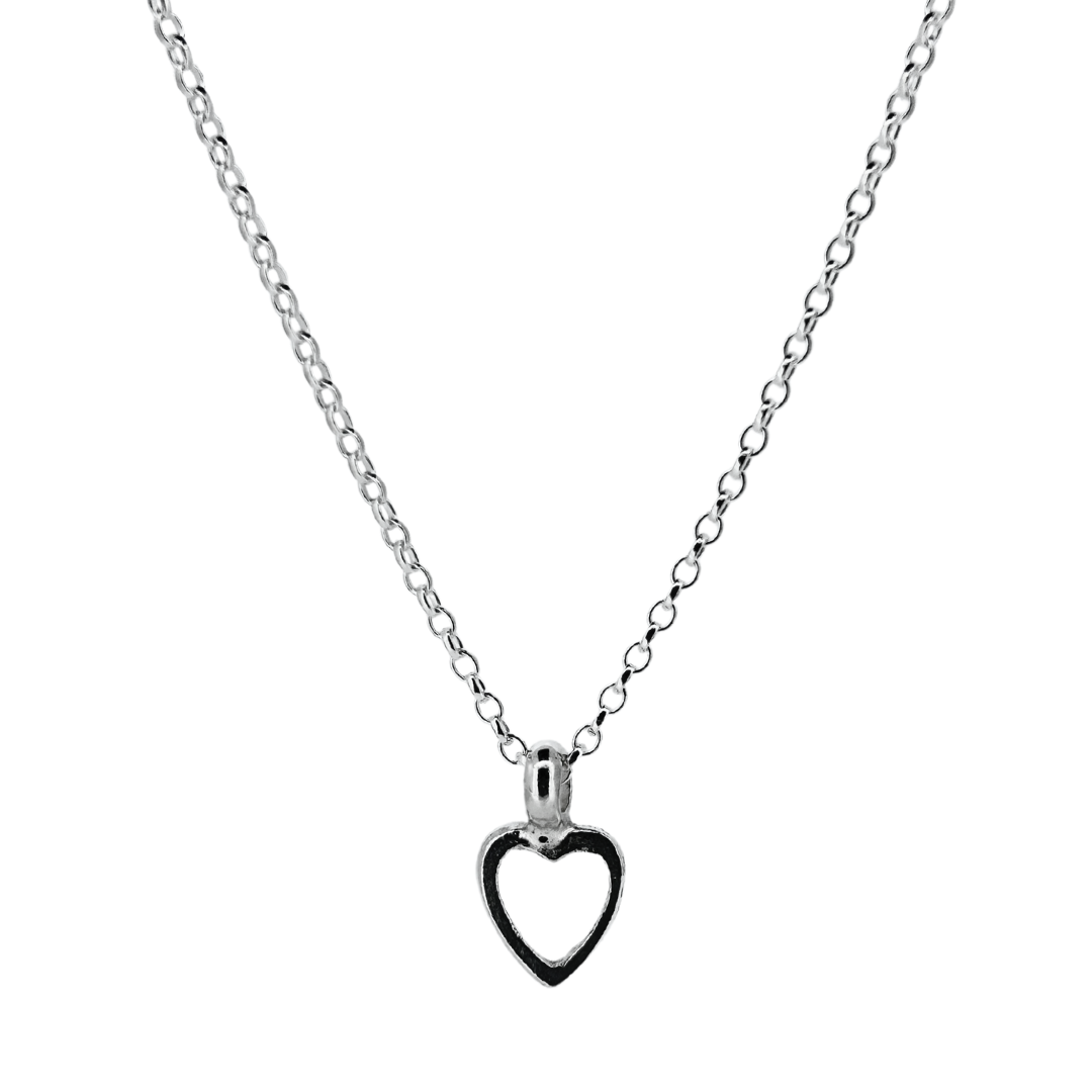 Open Heart Sterling Silver Necklace