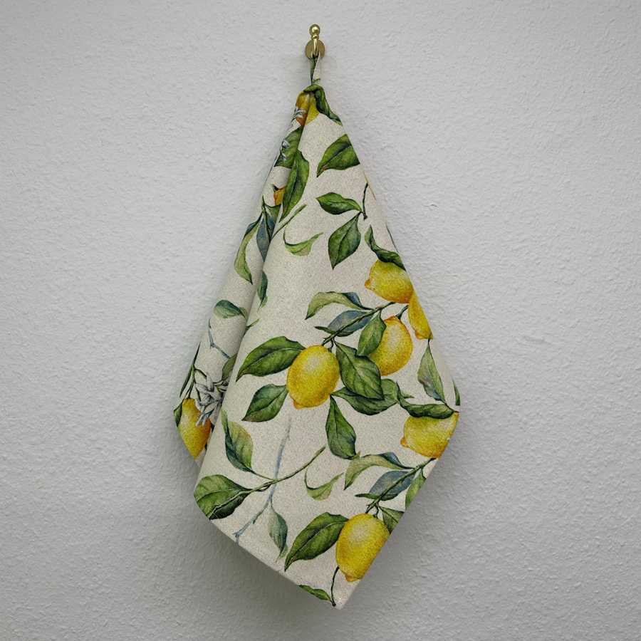 Lemon Linen Kitchen Towel – Stylish & Absorbent Cotton Mix by Hortensias Home at www.brixbailey.com