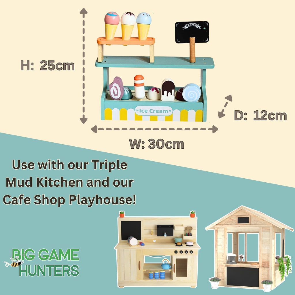 Wooden Ice Cream Shop Play Set