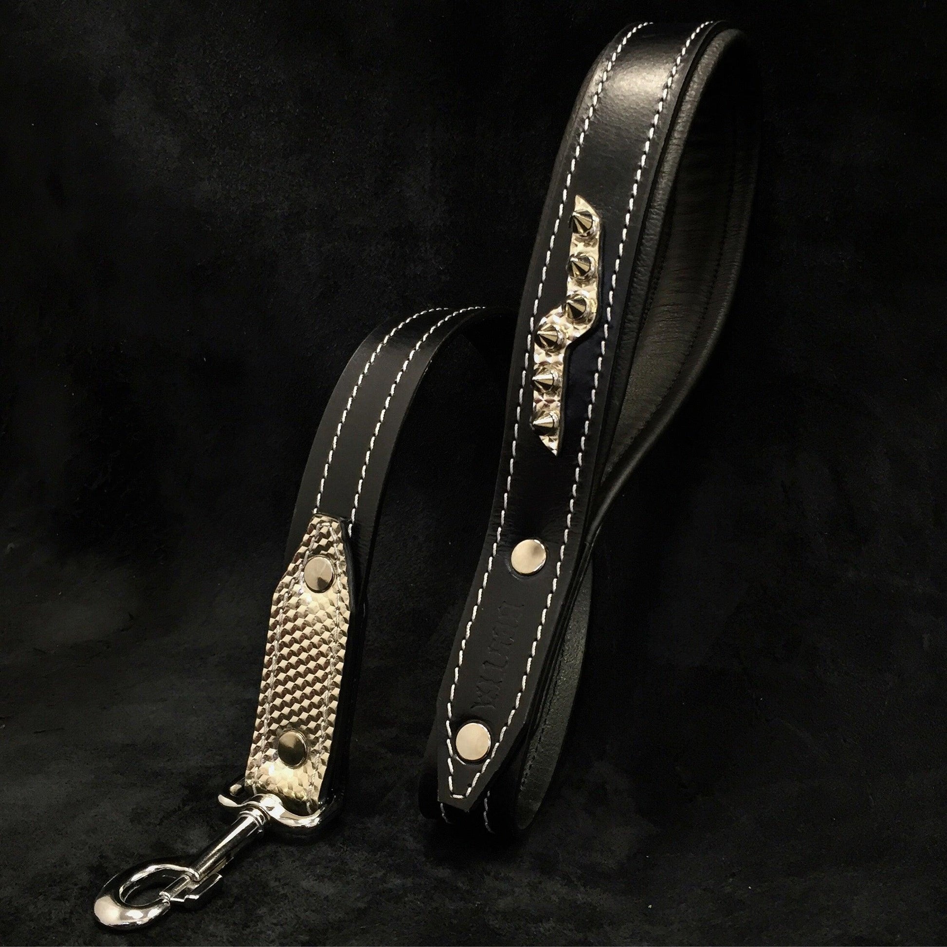 Platinum Leather Dog Leash