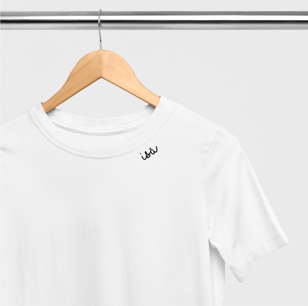 Organic Cotton T-Shirt with Elegant Collar Embroidery – Unisex by Beebila at www.brixbailey.com