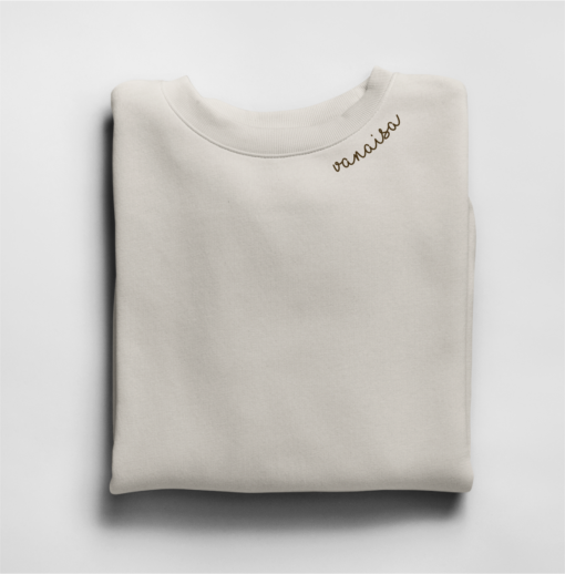 Embroidered Collar Organic Cotton Sweatshirt 