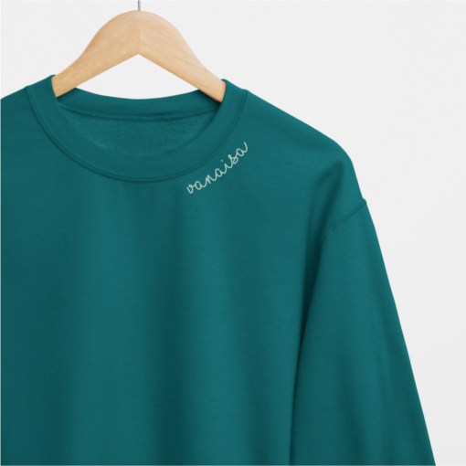 Embroidered Collar Organic Cotton Sweatshirt 