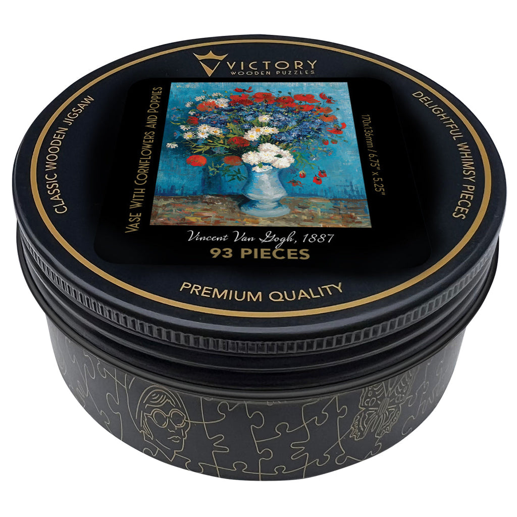 Vase With Cornflowers & Poppies MINI QT