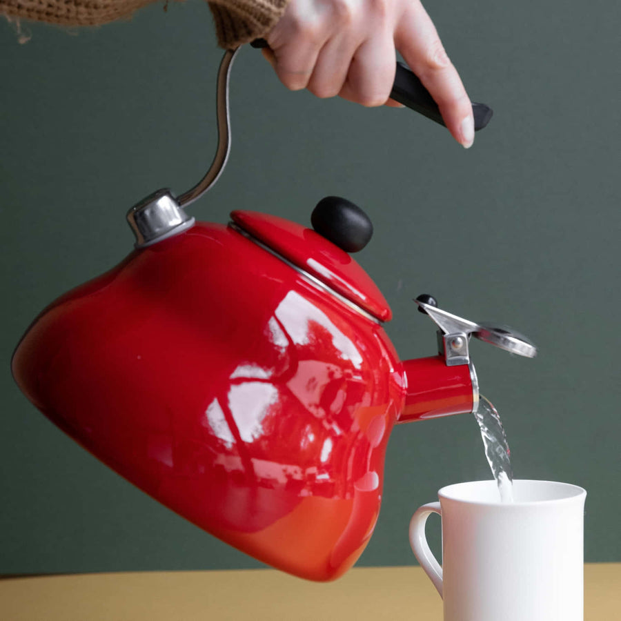 La Cafetière Red Whistle Kettle – Durable & Versatile 2L by La Cafetière at www.brixbailey.com