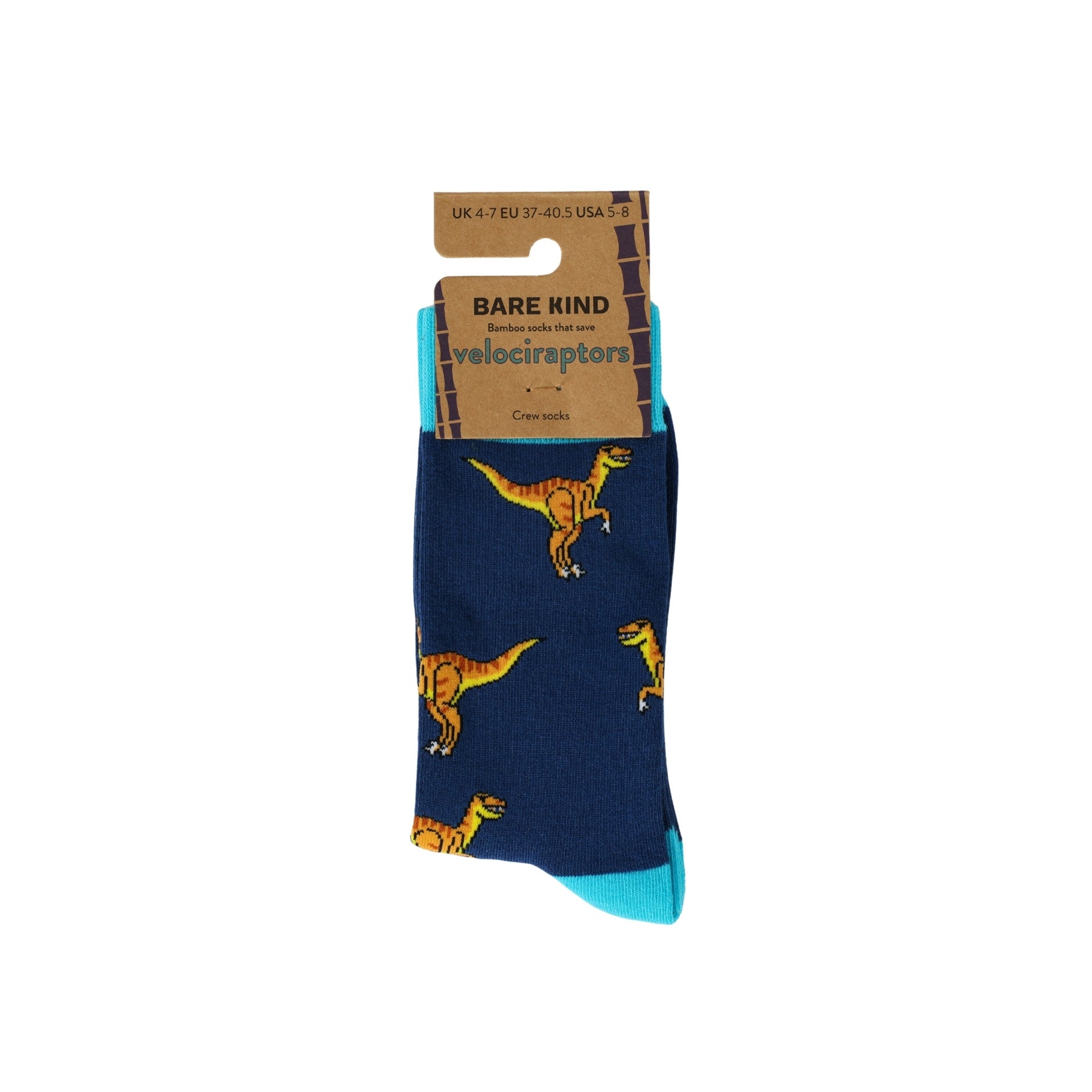Save the Velociraptors Bamboo Socks