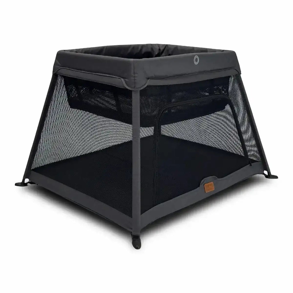Travel Cot with Newborn Bassinet Insert in Dark Grey