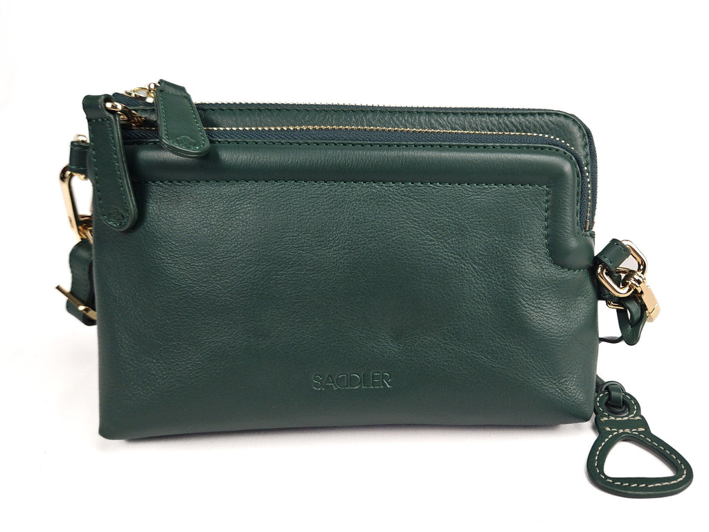 Heather Leather Clutch and Crossbody Bag, Handmade and Versatile