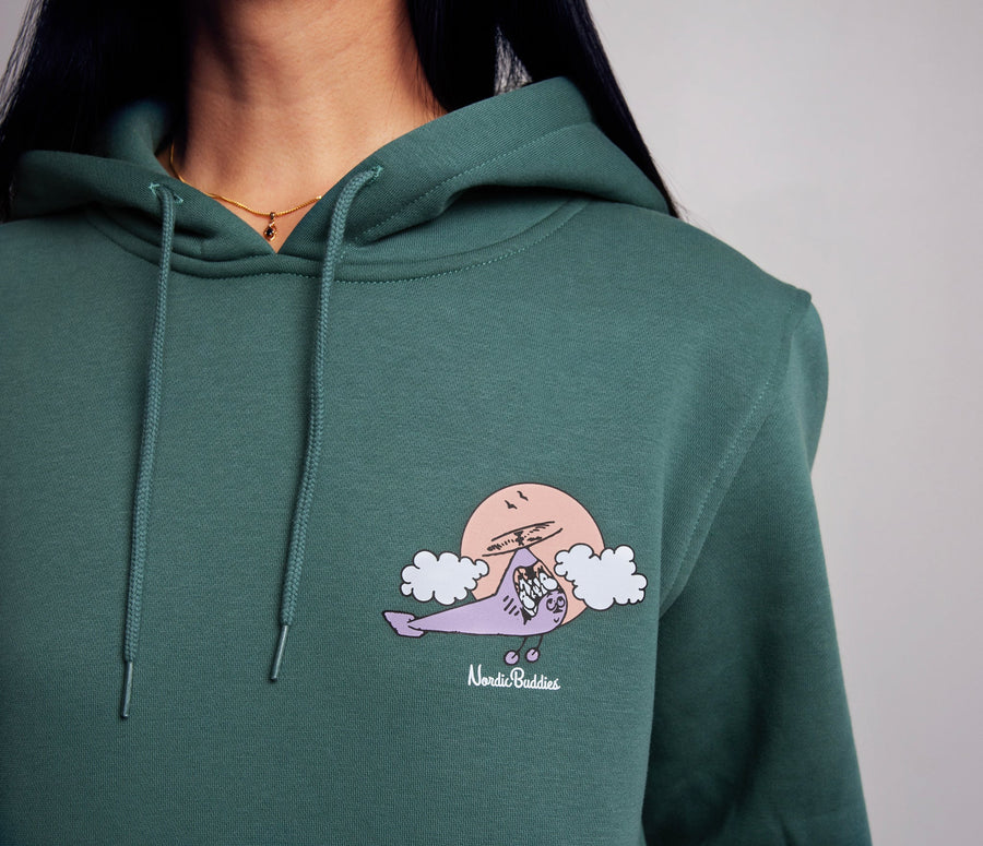 Unisex Green Moomin Sweatshirt by Nordicbuddies – Cotton Blend by Moomin by NordicBuddies at www.brixbailey.com