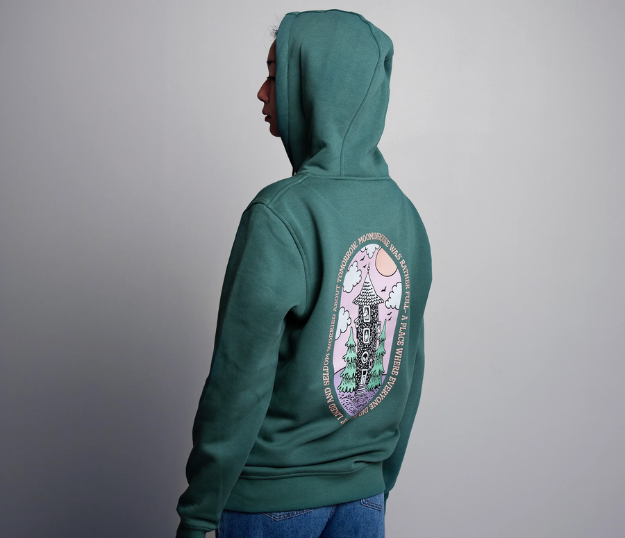 Unisex Moomin Sweatshirt by Nordicbuddies – Green Cotton Blend by Moomin by NordicBuddies at www.brixbailey.com