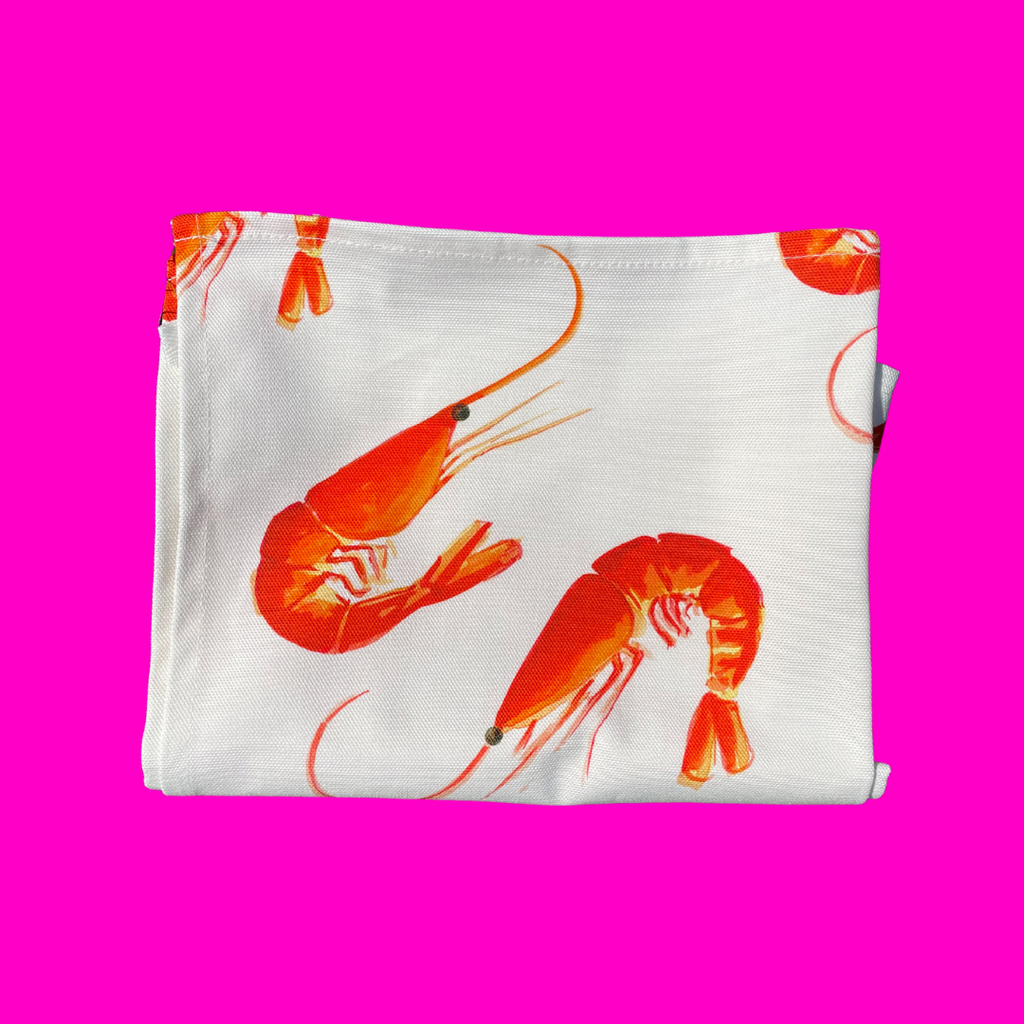 Oh So Bright Prawns Tea Towel
