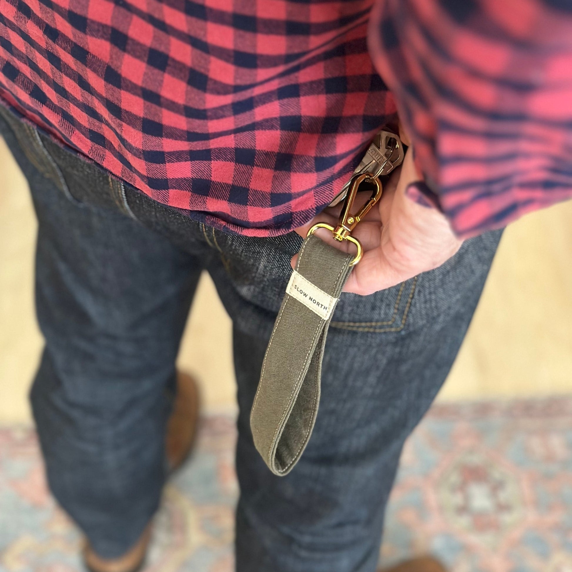 Olive Wristlet Keychain