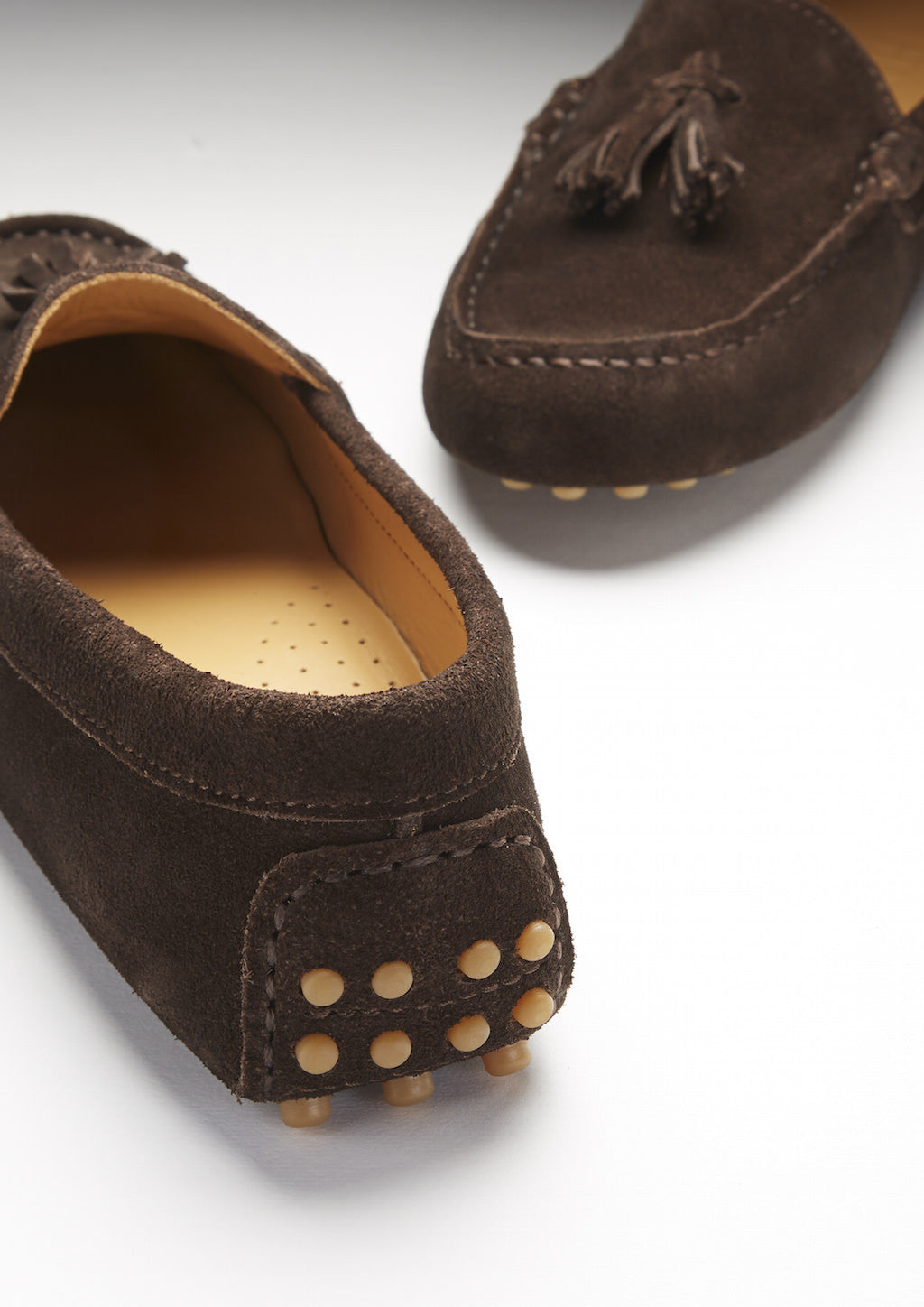 Women's Brown Suede Tasselled Driving Loafers