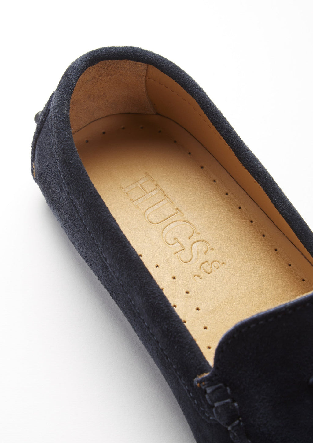 Women's Navy Blue Suede Tasselled Driving Loafers