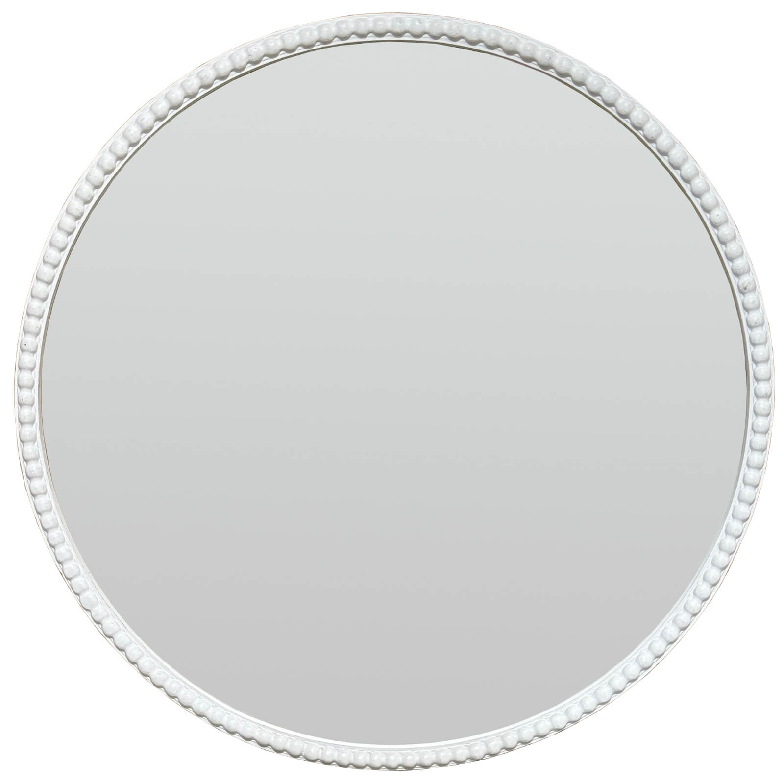 Handcrafted distressed wood mirror with beaded border, warm brown finish, 76cm square frame for rustic wall decor by Sostter at brixbailey.com