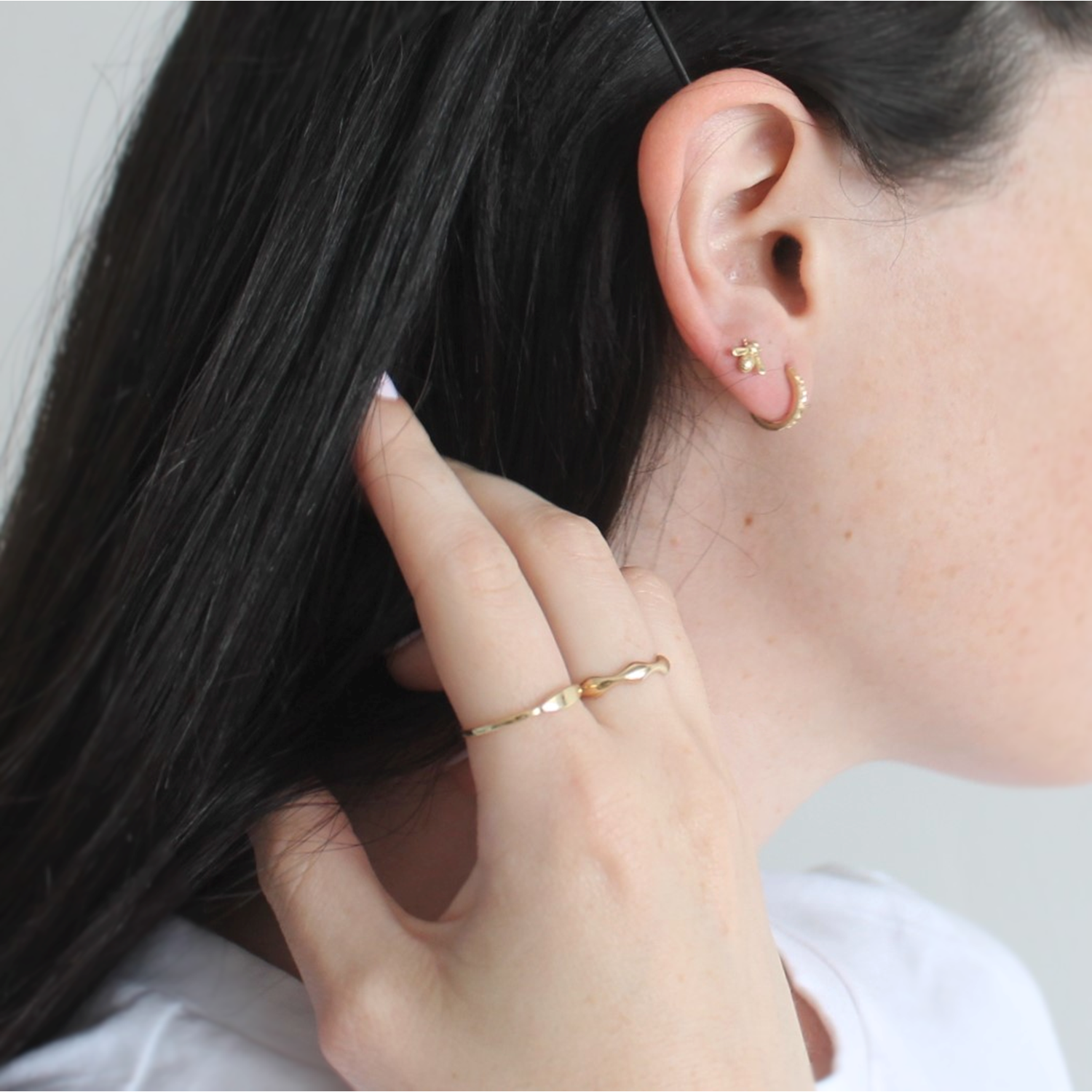 Slim Oval Signet Ring in Gold or Silver