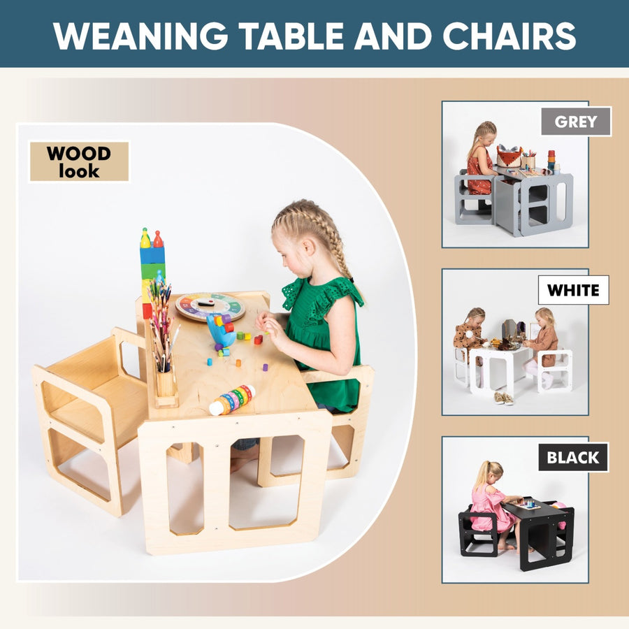 Montessori Weaning Table & Chair Set – Empower & Inspire Kids by Montessori House Bed at www.brixbailey.com