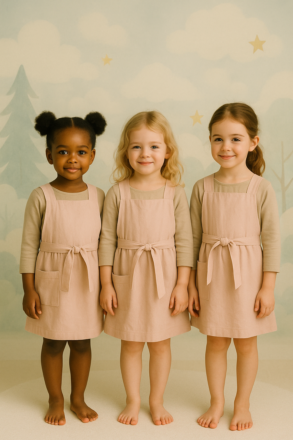 Fairy Uniform Linen Apron for Girls