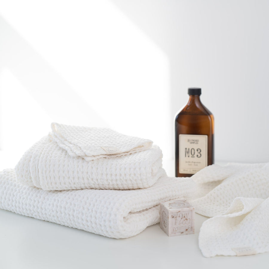 Luxurious Honeycomb Waffle Bath Towel – Spa-Like & Quick-Dry by Linen Tales at www.brixbailey.com