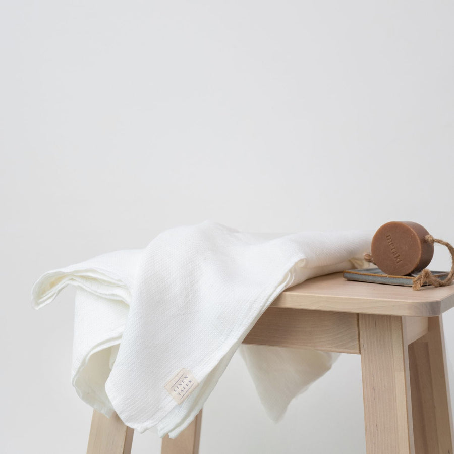 Luxurious Waffle Linen Bath Towel Set – Soft, Absorbent & Hypoallergenic by Linen Tales at www.brixbailey.com