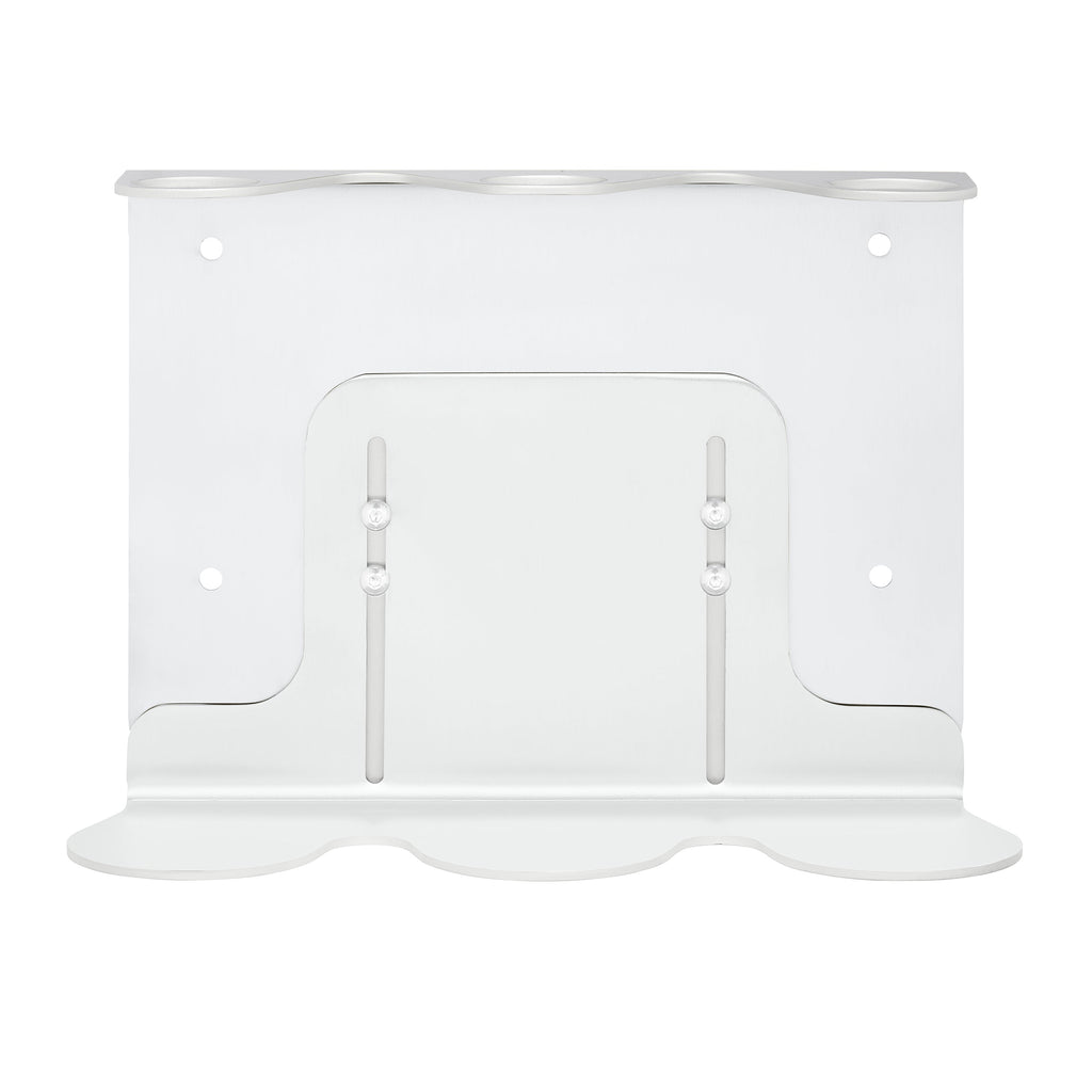 White Triple Bottle Holder Wall Mount
