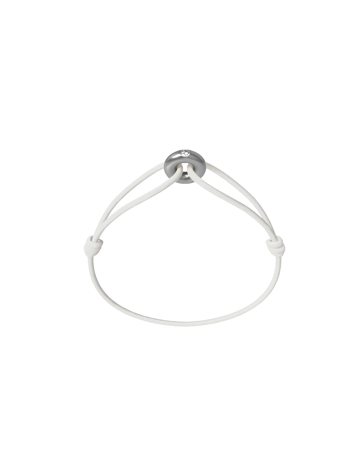 Mini Silver Soho Diamond Cord Bracelet