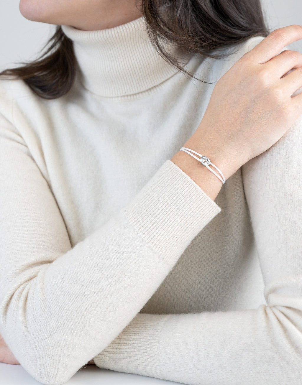 Mini Silver Soho Diamond Cord Bracelet