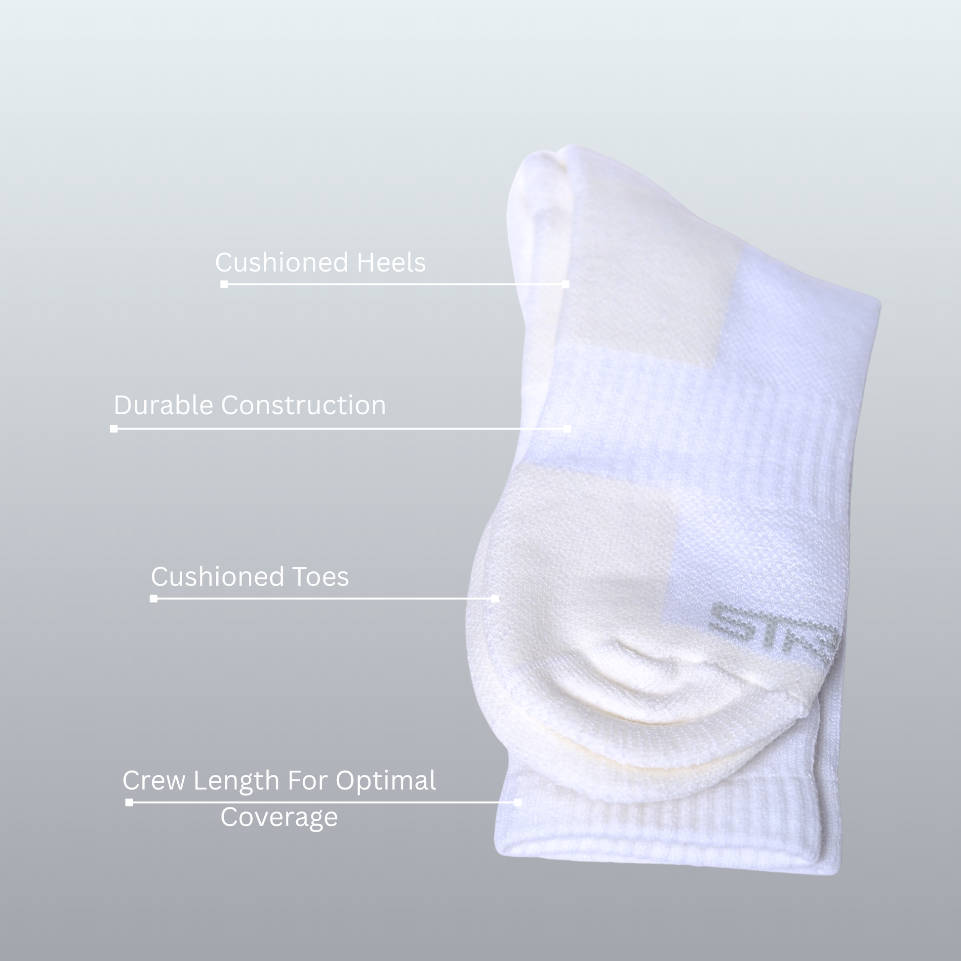 Off White Merino Wool Active Hiking Socks Unisex