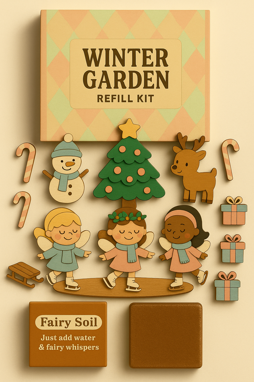 Christmas Winter Fairy Garden Refill Kit