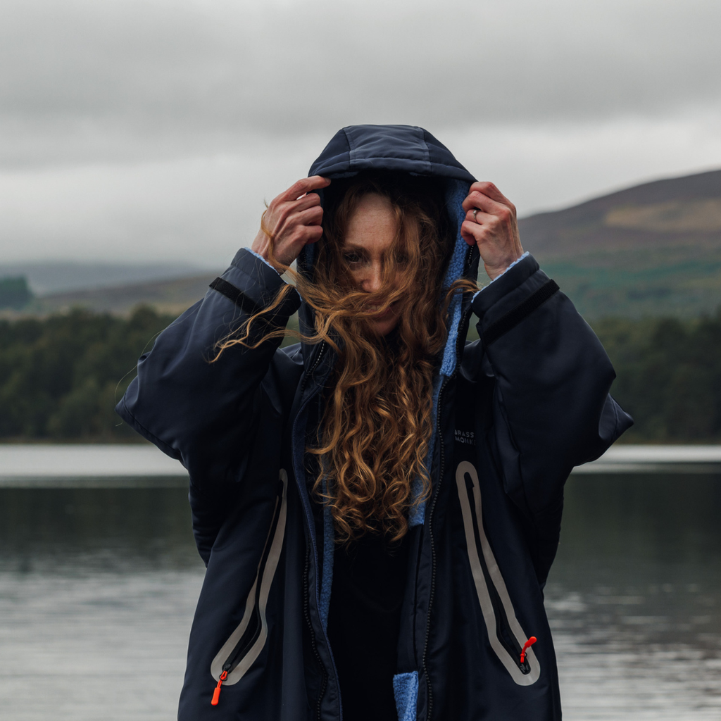 Unisex Brass Monkey Dip Coat Navy