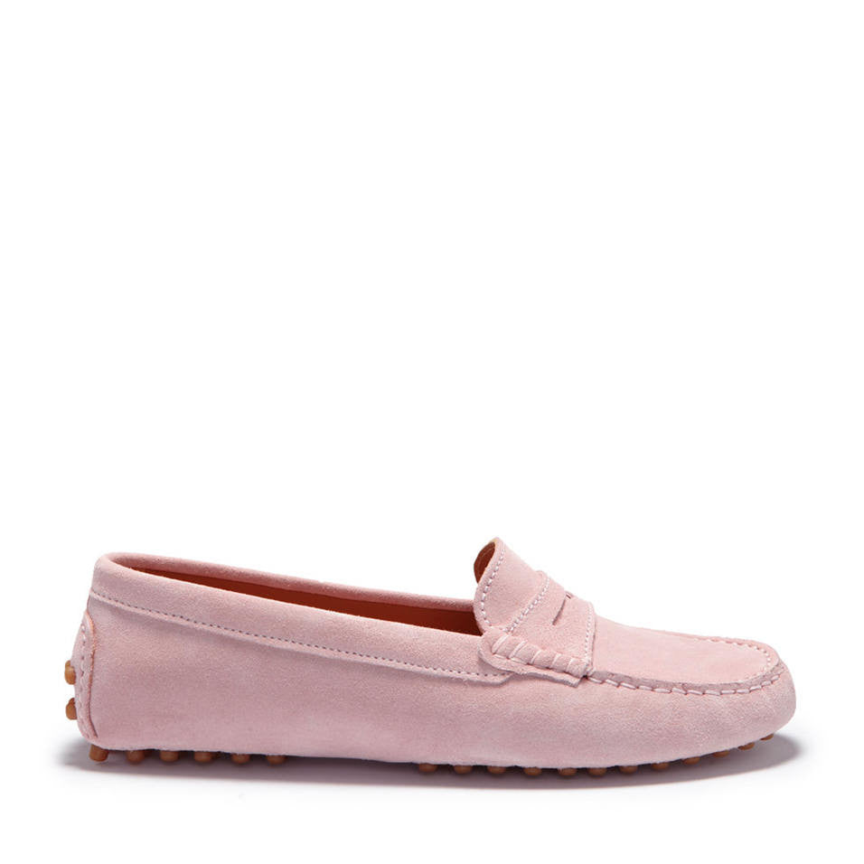 Women's Ice Pink Suede Penny Loafers